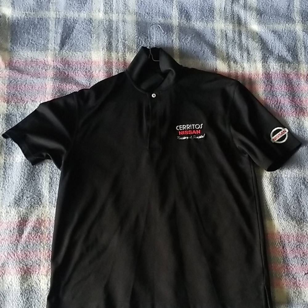 Black Nissan Easy Breath Golfing Style Polo